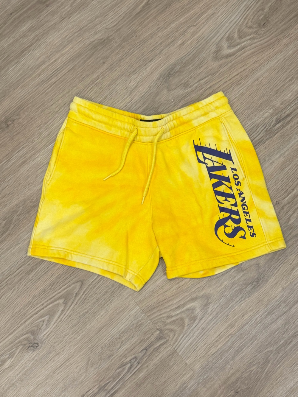 Hollister Yellow Tie-Dye Los Angeles Athletic Shorts